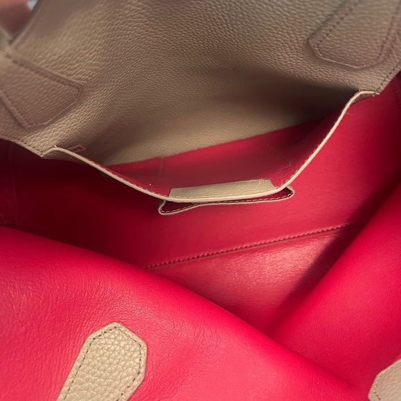 Tory Burch Perry Tote in French Gray/Peony - Picture 10 of 11